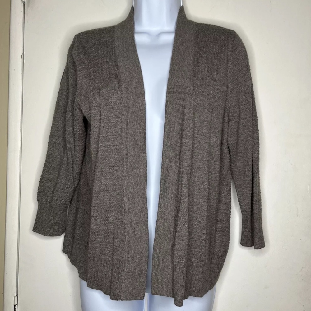 Women’s Cardigan Sweater Size M Medium Sonoma Gray Open Front NWT